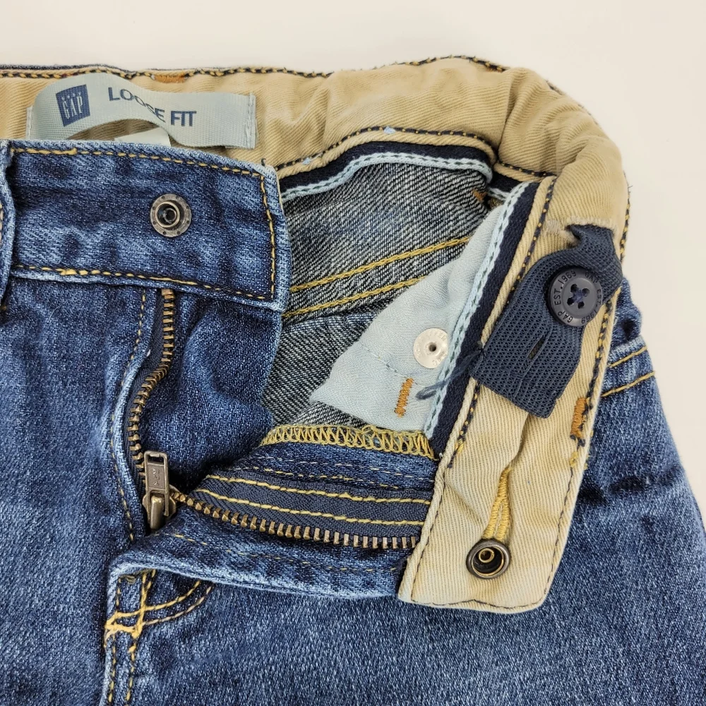 Gap Baby Toddler Jeans Size 2T Distressed Loose Fit Denim Adjustable Waist